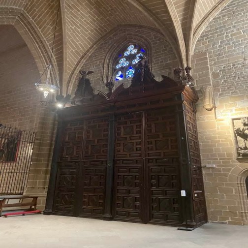 Entrada de la Catedral de Pamplona-Navarra-España2025